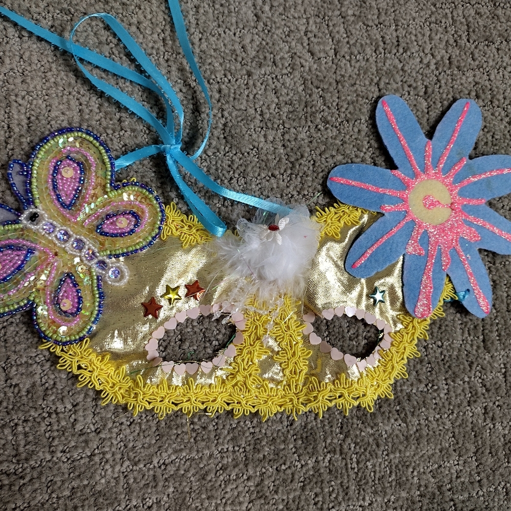 Handmade fabric masquerade mask, stylish, brand new
